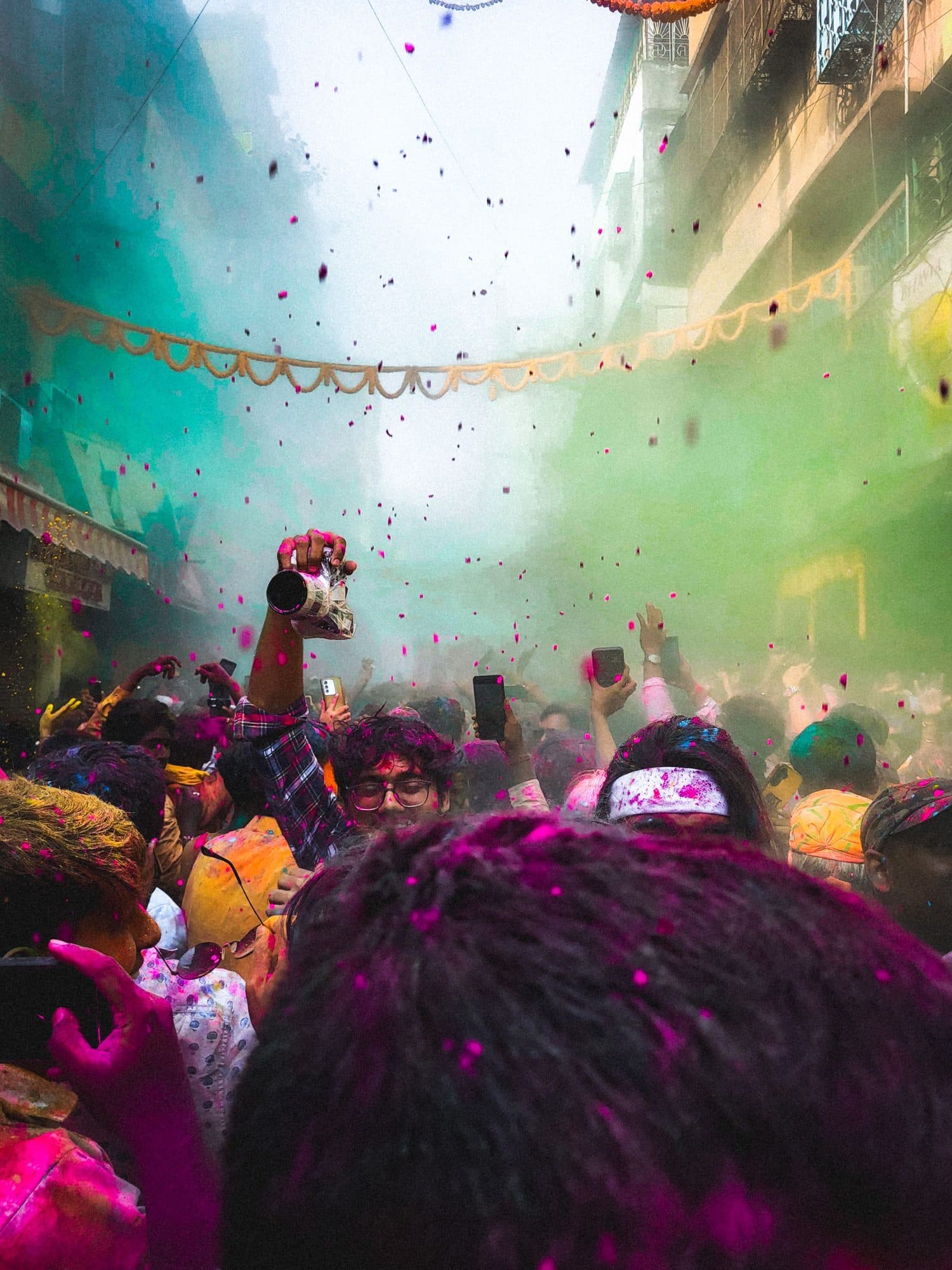 Holi at a Braj temple